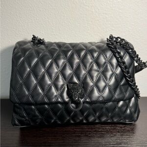Aldo Black Quilted Shoulder Bag with Chain